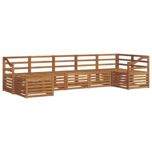 vidaXL Conjunto de Sof&aacute; Sectional 7 pcs Natural