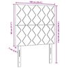 vidaXL Cabeceira com cabeceira Cinzento-claro 100 cm Couro Sint&eacute;tico