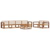 vidaXL Conjunto de Sof&aacute;s para Exterior 7 pcs Natural