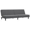 vidaXL Sof&aacute;-cama de 2 lugares veludo cinzento-escuro