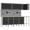 vidaXL Conjunto de Arm&aacute;rios de Trabalho Manual 12 unid. Preto e Cinza
