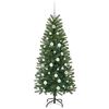 vidaXL &Aacute;rvore de Natal Artificial com 150 LEDs Verde 150 cm PE e PVC
