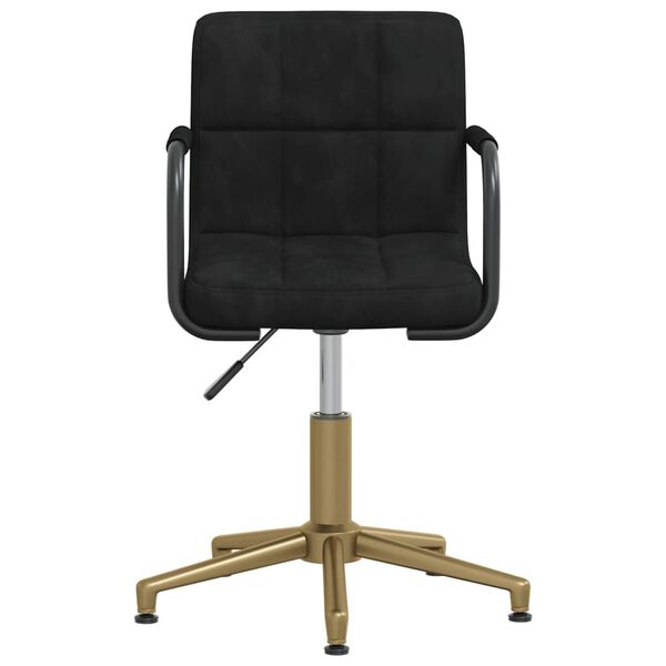 vidaXL Cadeira de jantar girat&oacute;rias 6 pcs veludo preto