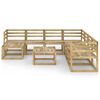 vidaXL 9 pcs conjunto lounge de jardim pinho impregnado verde