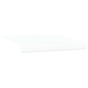 vidaXL Tecido de substitui&ccedil;&atilde;o para toldo Branco 3,5 x 2 m Poli&eacute;ster