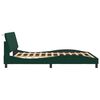 vidaXL Estrutura de cama sem colch&atilde;o Hanko 160x200 cm veludo verde-escuro