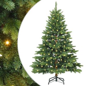 vidaXL &Aacute;rvore de Natal Artificial com 150 LEDs Verde 150 cm PE e PVC
