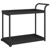 vidaXL Carrinho de bar 100x45x83 cm vime PE preto