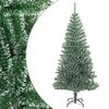vidaXL &Aacute;rvore de Natal artificial c/ flocos de neve 210 cm verde