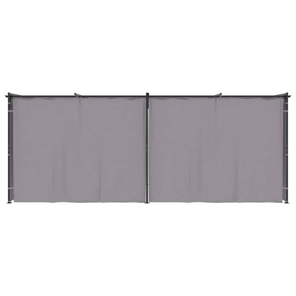 vidaXL Gazebo com cortinas 3x6 m a&ccedil;o antracite