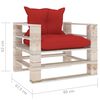 vidaxL Conjunto lounge de paletes p/ jardim 6 pcs c/ almofad&otilde;es pinho