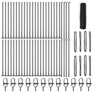 vidaXL Poste de Cerca Cinzento