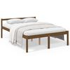 vidaXL Cama para idosos 140x200 cm pinho maci&ccedil;o castanho mel