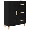 vidaXL Buffet Carvalho preto 34 x 69.5 x 90 cm Madeira processada