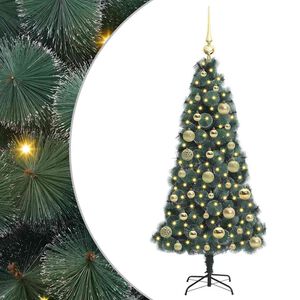 vidaXL &Aacute;rvore de Natal Artificial Pr&eacute;-iluminada com Conjunto de Bolas