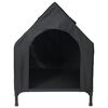 vidaXL Casa para Pets Manual Preto 110 x 75 x 90 cm A&ccedil;o