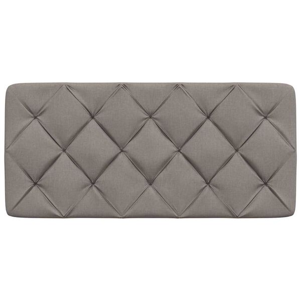 vidaXL Almofad&atilde;o de cabeceira 100 cm tecido cinzento-acastanhado