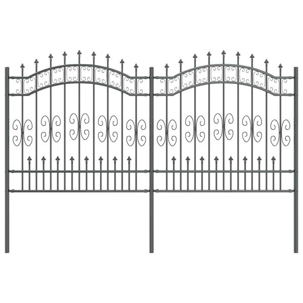 vidaXL Cerca para Jardim Cinzeto 240 x 166 cm