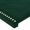 vidaXL Cabeceira de cama c/ abas veludo 183x23x78/88cm verde-escuro