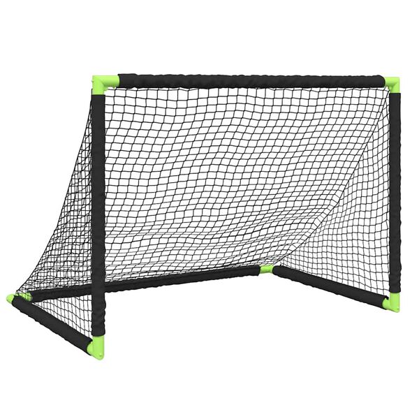 vidaXL Baliza de futebol infantil dobrável 90x64x64 cm preto