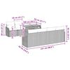 vidaXL Conjunto de Sof&aacute; de Jardim 9 pcs Bege Rattan Sint&eacute;tico