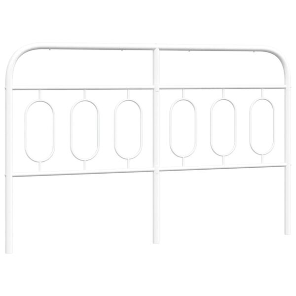 vidaXL Cabeceira de substitui&ccedil;&atilde;o 140 cm metal branco