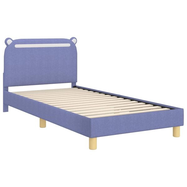 vidaXL Estrutura de Cama Infantil com Cabeceira Azul Jeans 80 x 200 cm