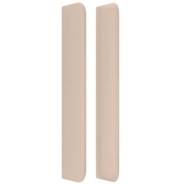 vidaXL Cabeceira cama c/ abas couro artif. 93x16x118/128 cm cappuccino