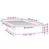 vidaXL Estrutura cama c/ LED pequena solteiro 75x190 cm madeira maciça