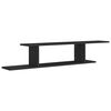 vidaXL Prateleira TV parede 125x18x23 cm derivados madeira preto