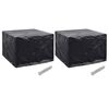vidaXL Capas para mobili&aacute;rio de jardim 2 pcs 8 ilh&oacute;s 122x112x98 cm