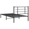vidaXL Estrutura de cama com cabeceira 100x200 cm metal preto