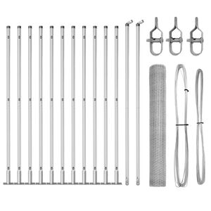 vidaXL Poste de Cerca Prateado