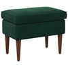 vidaXL Pufe para os P&eacute;s Verde-Escuro 55 x 35 x 41 cm Veludo