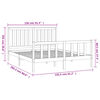 vidaXL Estrutura cama king c/ cabeceira 150x200 cm pinho castanho mel