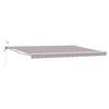 vidaXL Toldo Retr&aacute;til El&eacute;trico Cinza Claro e Branco 4,5 &times; 3 m