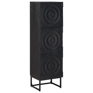 vidaXL Buff&ecirc; Preto 35 x 30 x 120 cm