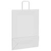 vidaXL Sacos de papel 250 unid com al&ccedil;as branco 32x12x42 cm