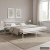 vidaXL Estrutura de cama em metal 180x200 cm branco