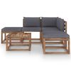 vidaXL 6 pcs conj. lounge jardim c/ almofad&otilde;es antracite