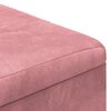 vidaXL Banqueta com almofada Rosa 80 x 80 x 45 cm Veludo