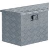 vidaXL Caixa de alum&iacute;nio 70x24x42 cm trapezoidal prateado