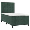 vidaXL Cama com molas/colch&atilde;o 80x200 cm veludo verde-escuro