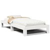 vidaXL Cama sem colch&atilde;o 75x190 cm madeira de pinho maci&ccedil;a branco