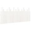 vidaXL Cabeceira de parede 185x3x80 cm madeira de pinho maci&ccedil;a branco