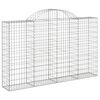 vidaXL Cestos gabi&atilde;o arqueados 13 pcs 200x30x120/140 ferro galvanizado