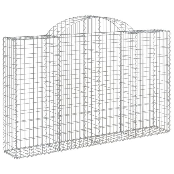 vidaXL Cestos gabi&atilde;o arqueados 13 pcs 200x30x120/140 ferro galvanizado