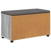 vidaXL Banco de Hall com almofada Cinza Sonoma 80 x 38 x 46 cm