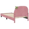 vidaXL Estrutura de Cama Infantil com Cabeceira Rosa 80 x 200 cm
