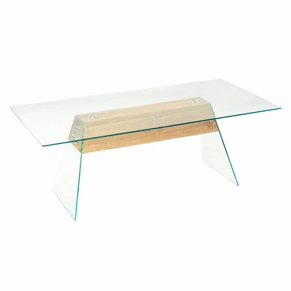 vidaXL Mesa de centro Transparente 110 x 55 x 40 cm Vidro